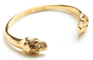 Skull Bangle in 18K Gold Plating