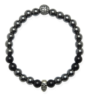 Skull Band with CZ Outlier
