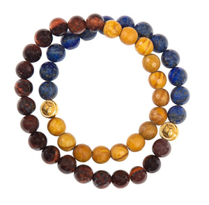 Red Tiger Eye, Oak & Lapis Wrap