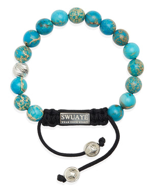 Bali Turquoise with Faceted Silver